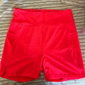 pink athletic shorts